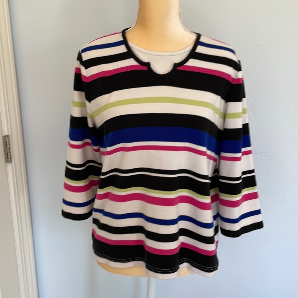 Breckenridge 3/4 Sleeve Striped Top